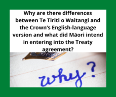 Why are there differences between Te Tiriti o Waitangi and the Crown’s ...